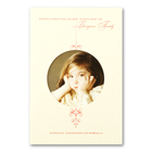Checkerboard Holiday Photo Card - Delicate Ornament (HLP-AHB-B)