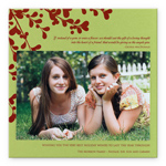 Checkerboard Holiday Photo Card - Berry Branches (HLP-CEV-U)