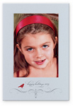 Checkerboard Holiday Photo Card - Crimson Bird (HLP-EHD-H)