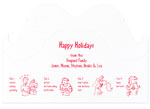 Checkerboard Holiday Greeting Cards - Merry Mustache (HLG-ADG-T)
