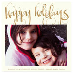 Checkerboard Holiday Photo Cards - Glimmering Greetings (HLG-DKQ-N)