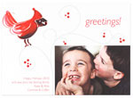 Checkerboard Digital Holiday Photo Cards - Cardinal Sparkle (HLG-DMH-G)