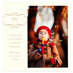 Checkerboard Holiday Photo Cards - Classical Greeting (HLG-EQF-J)