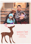 Checkerboard Digital Holiday Photo Cards - Candy Cane Antlers (HLG-ETR-Y)