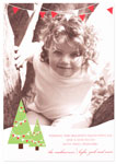 Checkerboard Digital Holiday Photo Cards - Holiday Bunting (HLG-FNF-H)