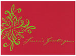 Checkerboard Social Holiday Greeting Cards - Calligraphed Snowflake (HLC-CDQ-R)