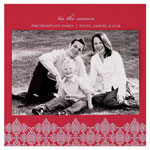 Checkerboard Holiday Photo Cards - Crimson Decor (HLG-HRG-O)