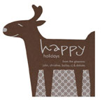 Checkerboard Holiday Greeting Cards - Docile Deer (HLG-IKE-G)