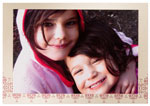 Checkerboard Holiday Photo Cards - Crimson and Champagne (HLG-JLJ-N)