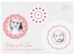 Checkerboard Digital Holiday Photo Cards - Lace Ornaments (HLG-JQM-V)
