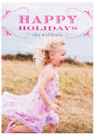 Checkerboard Digital Holiday Photo Cards - Hot Pink Holiday (HLG-KGG-G)