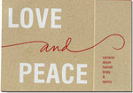 Checkerboard Holiday Greeting Cards - Love and Peace (HLG-ECP-F)