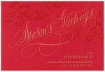 Checkerboard Holiday Greeting Cards - Crimson Tendrils (HLG-EGV-P)