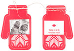Checkerboard Digital Holiday Photo Cards - Winter Mittens (HLG-GYD-R)