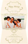 Checkerboard Holiday Photo Cards - Golden Marquis (HLG-KMQ-W)