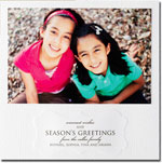 Checkerboard Holiday Photo Cards - Debossed Marquis (HLG-KYM-E)