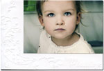 Checkerboard Holiday Photo Cards - Embossed Damask (HLG-LCS-P)