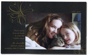 Checkerboard Holiday Photo Cards - Golden Snowflake (HLG-NRH-V)