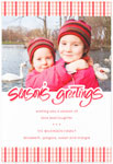 Checkerboard Digital Holiday Photo Cards - Brilliant Plaid (HLG-RWN-K)