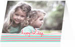 Checkerboard Digital Holiday Photo Cards - Striped Holidays (HLG-SSX-R)