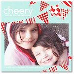 Checkerboard Digital Holiday Photo Cards - Cheery (HLG-TUY-V)