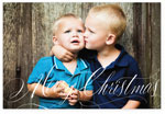 Checkerboard Digital Holiday Photo Cards - Holiday Lettering  (Merry Christmas) (HLG-UJT-G)