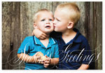 Checkerboard Digital Holiday Photo Cards - Holiday Lettering  (Season's Greetings) (HLG-XIM-B)