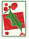 Checkerboard Holiday Card - Jolly Holly (HLS-BLN-V)