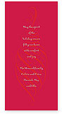 Checkerboard Holiday Card - Ornament In Red (HLS-DTU-M)