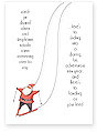 Checkerboard Holiday Card - Skiing Santa (HLS-EEW-A)