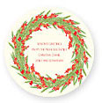 Checkerboard Holiday Card - Crimson Berry Wreath (HLS-FRX-P)