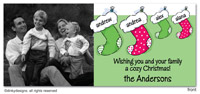 Dinky Designs - Digital Holiday Photo Cards (Stocking Family Christmas) (12P-794S-L)
