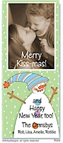 Dinky Designs - Digital Holiday Photo Cards (Lavender & Lime Snowman) (12P-824L-P)