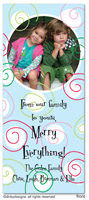 Dinky Designs - Digital Holiday Photo Cards (Curly Swirly Dots - Blue) (12P-855C-P)