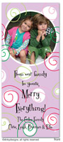 Dinky Designs - Digital Holiday Photo Cards (Curly Swirly Dots - Lilac) (12P-858C-P)