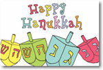 Finlay Prints - Holiday Postcards (Hanukkah Dreidels) (EC12)