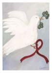 Good Cause Greetings - Dove with Red Ribbon (YA0606)