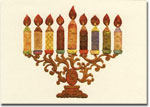 Indelible Ink Chanukah Card - Mosaic Menorah II