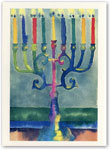 Indelible Ink Chanukah Card - Chanukah Lights