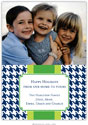 Boatman Geller Digital Holiday Photo Card - Alex Houndstooth Navy (21615)