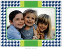 Boatman Geller Digital Holiday Photo Card - Alex Houndstooth Navy (21616)