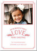 Letterpress Holiday Photo Mount Card (Christmas Love) by Boatman Geller