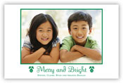 Letterpress Holiday Photo Mount Card (Classic Merry and Bright) by Boatman Geller