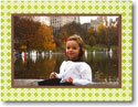 Jane Boatman Geller Holiday Photo Card - Green Lattice  (16614)