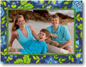 Holiday Photo Mount Cards by Boatman Geller - Blue & Green Floral