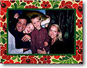 Boatman Geller Holiday Photo Card - Peony Red And Green (17616)