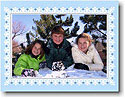 Boatman Geller Holiday Photo Card - Border Light Blue (17622)