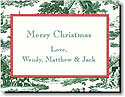Holiday Calling Cards by Boatman Geller - Toile Dark Green & Red Check