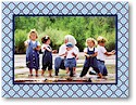 Boatman Geller Holiday Photo Card - Geo Pattern Navy (18621)
