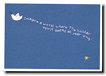 Paper People Holiday Cards - Dove in Sky